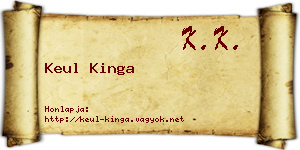 Keul Kinga névjegykártya
